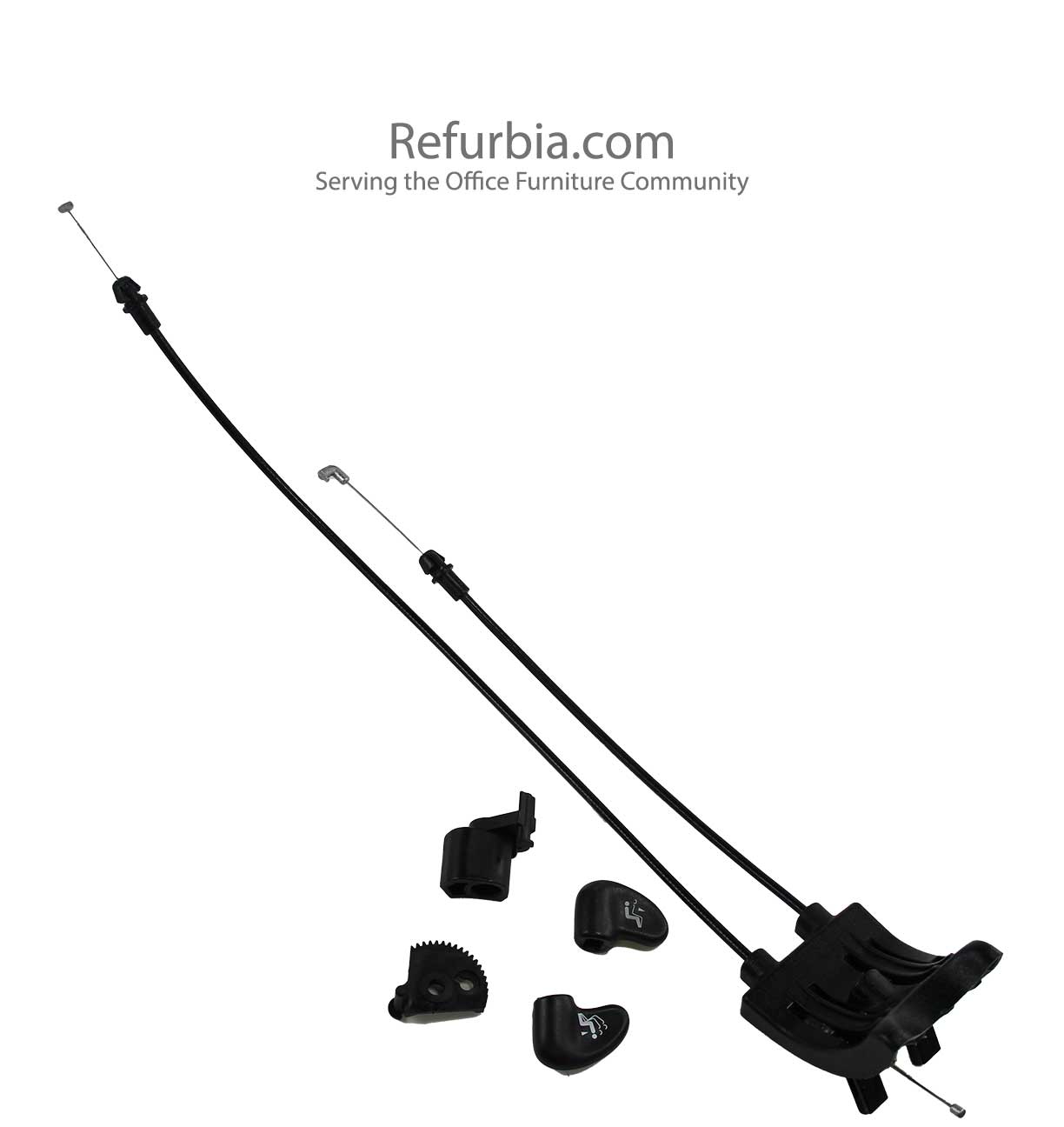 Aeron Forward-Rear Tilt Cable, Gear, Lever and Paddle Assembly